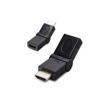 Hdmi Erkek Dişi Mafsallı Adaptör - Siyah HDX1257