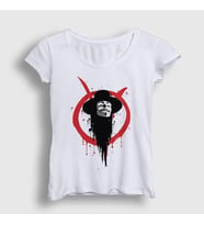 Presmono Kadın Beyaz Logo V2 Film V For Vendetta T-Shirt 255753tt
