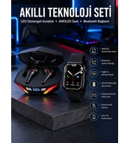 İkili Set Dev Kampanya Ucuz Kulaklık Ucuz Akıllı Saat Gürültü Önleyici Uzun Pil Ömrü