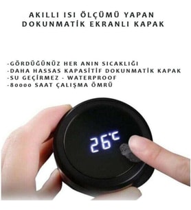 Led Sıcaklık Göstergeli Akıllı Vakumlu Yalıtımlı Termos 500 ml 1410