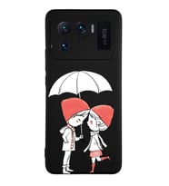 Xiaomi Mi11 Ultra Uyumlu Lansman Kılıf Aşk Tasarımlı İçi Kadife Kapak-Siyah (Şeffaf)