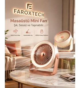 Ayarlanabilir Açılı USB Masaüstü Mini Fan – Sessiz ve Taşınabilir Kompakt Vantilatör