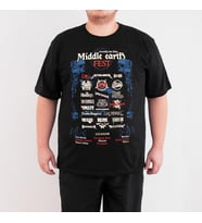 Bant Giyim - Lord Of The Rings 4XL Büyük Beden Erkek Tişört (Siyah - Beyaz)