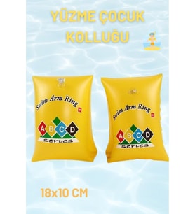 Sarı Renkli ABCD, Üçgen Kolluk 3-6 Yaş İçin Yüzme Kolluğu, Deniz ve Havuz Aksesuarları