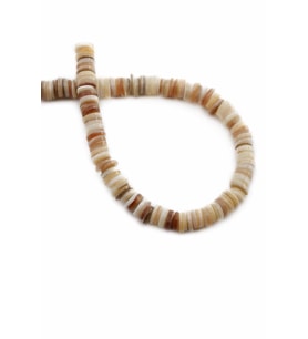 Sedef Doğal Taş Parlak Kahverengi Dore Kesim 6x2mm Dizi [AB+]