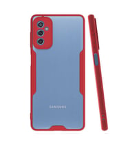 Galaxy M52 Kılıf Zore Parfe Kenarları Pastel Renk Silikon Kılıf (Kırmızı)
