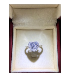 Pırlanta Montür Effective Diamond Kalp Ritmi Gümüş Sevgiliye Eşe Evlilik Teklifi Ciddi Ilişki Yüzüğü