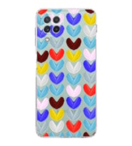 PrintiFy Samsung Galaxy A22 ile Uyumlu Water Color 1  Kamera Korumalı Şeffaf  Kılıf