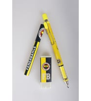 Lisanslı Fenerbahçe Uçlu Kalem,Silgi ve 0.7 mm Uç Tüpü Seti