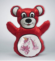 BK Gift Unicorn Tasarımlı Kırmızı Ayıcık Yastık-2
