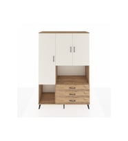 Hyperion Dolap 6 Raflı 3 Çekmeceli 3 Kapaklı 132x44x195 Çam-Aytaşı/Çam