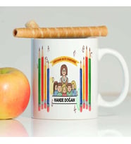 Öğretmenlere Özel Kupa Bardak - Model 13 (Beyaz)