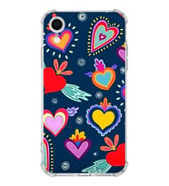 PrintiFy Apple iPhone XR Uyumlu Retro Color 3 Baskılı Şeffaf Köşe Korumalı Antişok Kılıf