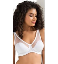 Le Jardin 9200-B Desteksiz-Balenli Tül Kaplı Soft Sütyen (Beyaz)