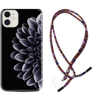 Apple iPhone 11 12 13 Mini Kılıf Boyun Asklı Rasta Silikon Çiçekler 1639