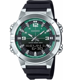 Casio AMW-870A-3AVDF Quartz Silikon Siyah Yeşil Kadran 44 mm Erkek Kol Saati