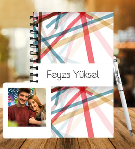 Kişiye Özel Ahşap Defter Kalem & Instagram Çerçeve Hediye Seti
