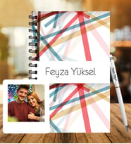 Kişiye Özel Ahşap Defter Kalem & Instagram Çerçeve Hediye Seti