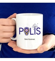 Polis Logolu Polis Kahve Kupası