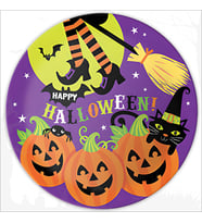 Happy Halloween Karton Tabak, 22cm x 8 Adet