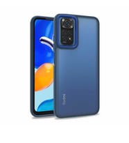 Xiaomi Redmi Note 11 Global Kılıf Flora Buton,Kenar,Kamera Renkli (Mavi)