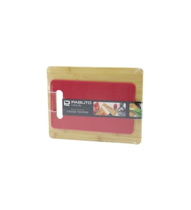 2PCS SET=AHŞAP BAMBU - PLASTİK KESİM PANOSU - KESME TAHTASI PLS:15X25CM- AHŞ:22X28CM (5343)