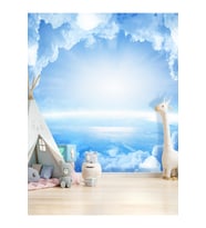 Dreamwall 3D Taş Kuaför Desenli Isı Ve Ses Yalıtımlı Sağlıklı Tekstil Duvar Kağıdı (Mavi)