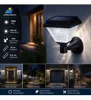 Güneş Enerjili 30W SOLARLI LED APLİK BEYAZ IŞIK CT-7316