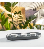 ZENLIGHT ÜÇLÜ TEALIGHT (Antrasit)