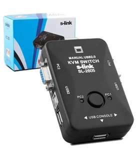 S-link SL-2605 Usb Manuel 2Port Kwm Switch