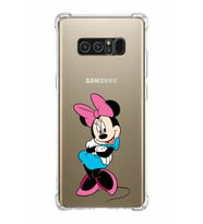 Samsung Galaxy Note8  Köşe Korumalı Antişok Kapak Minnie Mouse Tasarımlı Şeffaf  Kılıf