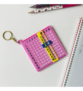 Çarpım Tablosu Anahtarlığı – Eğitici Matematik Oyuncağı  Çocuklar İçin Pratik Çarpma Öğrenme Aracı (Pembe) (Fuşya-Pembe)