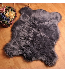 Tappeto Soft Peluş Kuzu Postu Antrasit