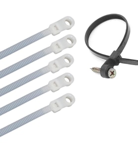 Powermaster PM-26330 Vida Delikli Kablo Bağı Plastik Kelepçe 100Lü Paket Beyaz 3.6X150mm Klemens Klips Cırt Cırt
