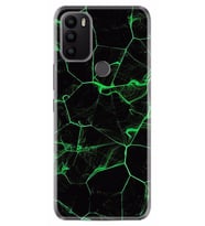 General Mobile GM 21 Plus Kılıf Desenli Silikon Yeşil Şerit Mermer 1320