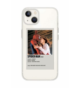 Iphone 14 Uyumlu Spider Man Minimalist Poster Desenli Şeffaf Telefon Kılıfı