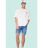 Erkek Günlük Kombinlere Uygun Denim Şort; Slim Fit Dar Paça Pamuk Yaz Aylarının Vazgeçilmezi (Mavi)