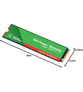 Green SN3000 NVMe 500 GB (5.000 MB/sn'ye kadar okuma 4.000 MB/sn'ye kadar yazma) - WDS500G4G0E