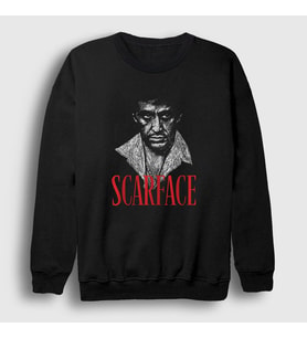 Presmono Unisex Siyah Tony Montana Film Scarface Sweatshirt 251101tt