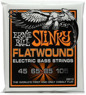 Ernie Ball Hybrid Slinky Flatwound Elektrik Bas Telleri, Ölçü 45-105