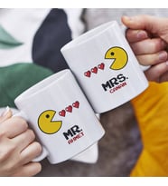 Kişiye Özel Mr. And Mrs. Pacman İkili Sevgili Kupası