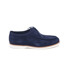 Comfort Taban Hakiki Deri Casual Erkek Ayakkabı (Lacivert Süet)