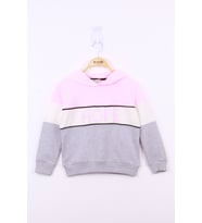Toontoy Kız Çocuk Hope Baskılı Garnili Sweatshirt  (Pembe)