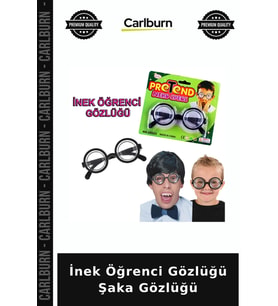 İnek Öğrenci Gözlüğü Şaka Gözlüğü Gülünç Detay Hatıra Eşyası İlginç Parça