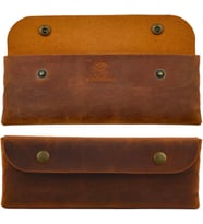 El Yapımı Kalemlik Hakiki Deri, Deri Küçük Kalem Kutusu – İş, Ofis, Okul Aksesuar Tutucu, Klasik ve Minimal El Yapımı Tasarım Vintage Kalemlik (camel)