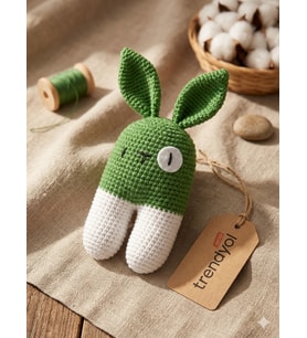 El Örgüsü Amigurumi Tavşan Oyuncak