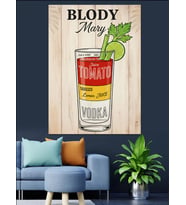 Lime Limonlu Bloody Mary Kokteyli  Dekoratif Kanvas - Mdf Ahşap Tablo