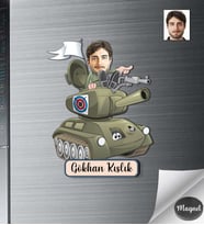 Kişiye Özel Asker Erkek Ahşap Magnet -3