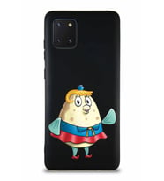 Samsung Galaxy Note 10 Lite Soft Premier Kapak Bayan Puff Tasarımlı Silikon Kılıf - Siyah (Şeffaf)