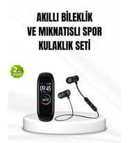 Akıllı Spor Bilekliği Gürültü Önleyici Bluetooth Kulaklık Seti